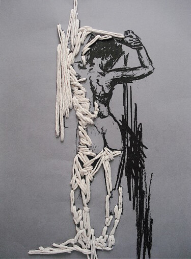 Картина под названием "A caged retrospecti…" - Rocha, Подлинное произведение искусства, Акрил Установлен на Деревянная рама…