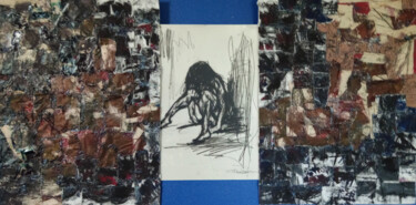 Schilderij getiteld "Rising" door Rocha, Origineel Kunstwerk, Acryl Gemonteerd op Karton