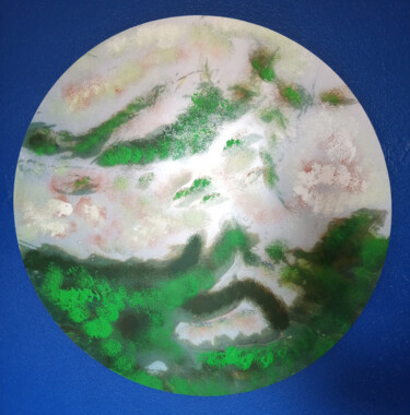 Peinture intitulée "Earth 2" par Rocha, Œuvre d'art originale, Acrylique Monté sur Panneau de bois