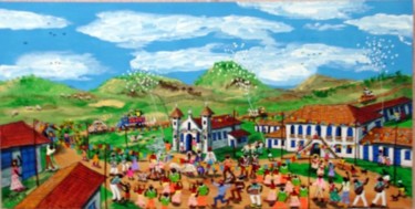 Pintura intitulada "São João da Fazenda…" por Rocha Maia, Obras de arte originais