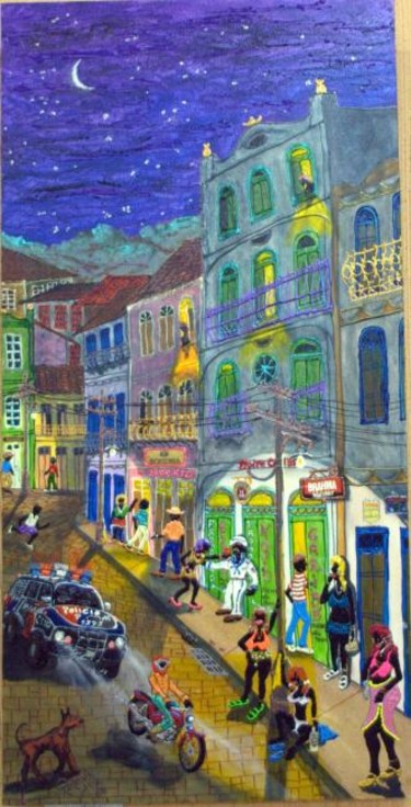 Pintura intitulada "Ronda da Noite" por Rocha Maia, Obras de arte originais