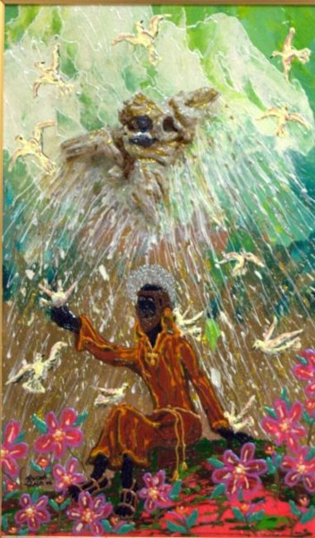Pintura intitulada "Francisco, o homem…" por Rocha Maia, Obras de arte originais