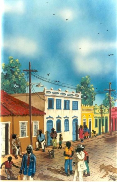 Pintura intitulada "O Cabo Eleitoral" por Rocha Maia, Obras de arte originais