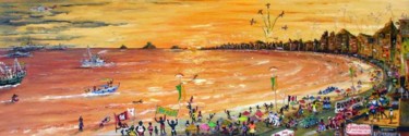 Pintura intitulada "Nosso Rio em festa" por Rocha Maia, Obras de arte originais, Óleo