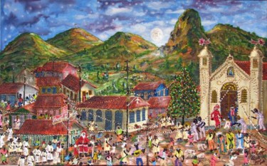 Pintura intitulada "São Nicoca-colau e…" por Rocha Maia, Obras de arte originais, Óleo
