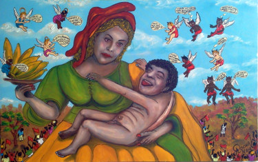 Pintura intitulada "Macunaima o Retorno…" por Rocha Maia, Obras de arte originais