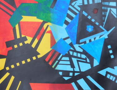 Pintura titulada "abstraction.jpg" por Mdamesoleil, Obra de arte original, Acrílico