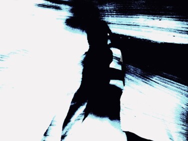 Photographie intitulée "la femme pressée ." par Roche Marie T., Œuvre d'art originale, Photographie manipulée Monté sur Cart…
