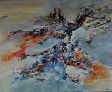 Painting titled "Escapade 3" by Roche Marie T., Original Artwork, Oil