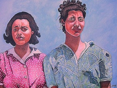 Painting titled "Sisters" by Rochele Royster, Original Artwork