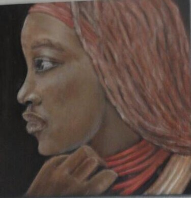 Drawing titled "femme himba" by Véronique Roche, Original Artwork