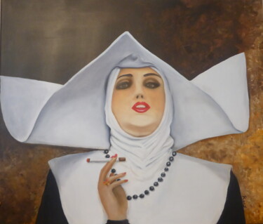 Peinture intitulée "la beauté du diable" par Rocio Caballero, Œuvre d'art originale, Huile
