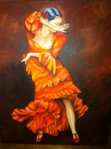 Pittura intitolato "lagitana.jpg" da Rocio Caballero, Opera d'arte originale, Olio
