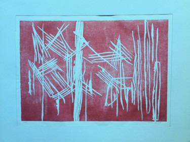 Prenten & gravures getiteld "Lines" door Suzi Silva, Origineel Kunstwerk, Xylograaf