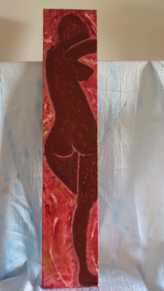 Peinture intitulée "Femme Rouge" par Draner, Œuvre d'art originale, Huile
