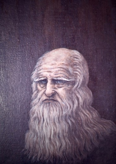 Painting titled "Leonardo" by Rod Lore, Original Artwork, Oil