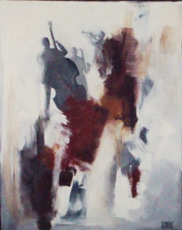 Peinture intitulée "GROUPE DE JAZZ" par Cathy Cathy Rodriguez, Œuvre d'art originale