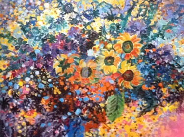 Painting titled "Sonflowers" by Rodica, Original Artwork, Other