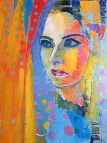 Painting titled "Portrait" by Rodica, Original Artwork, Other