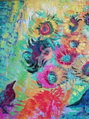 Painting titled "Spirit of Van Gogh" by Rodica, Original Artwork