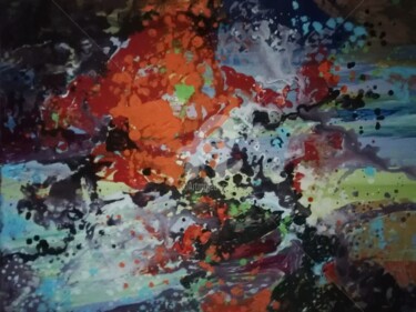 Painting titled "Galaxy Colors" by Rodica, Original Artwork
