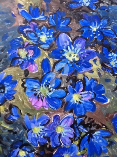 Peinture intitulée "Șpring Flowers" par Rodica, Œuvre d'art originale, Acrylique