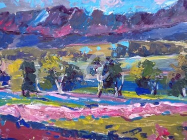 Pintura intitulada "Australia landscape" por Rodica, Obras de arte originais, Acrílico