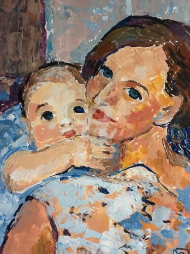 Painting titled "Mother Portrait" by Rodica, Original Artwork