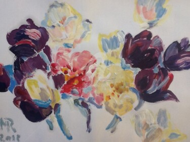 Painting titled "Tulip Flowers" by Rodica, Original Artwork