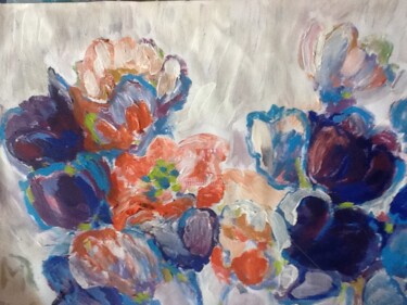 Painting titled "Tulip flowers" by Rodica, Original Artwork