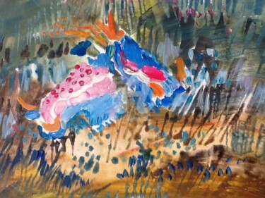 Pittura intitolato "Animals ocean" da Rodica, Opera d'arte originale, Acrilico