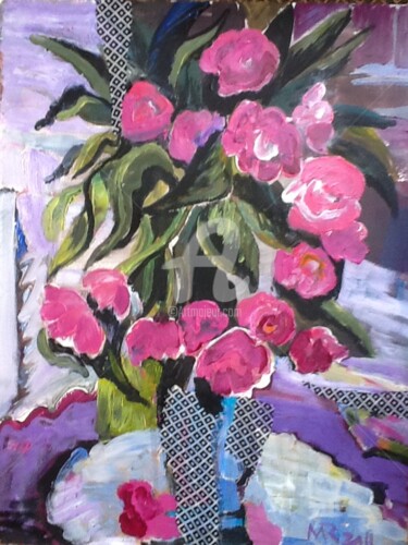 Painting titled "Tulipe" by Rodica, Original Artwork, Acrylic