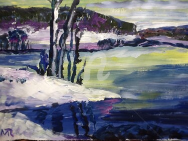 Painting titled "Landscape" by Rodica, Original Artwork