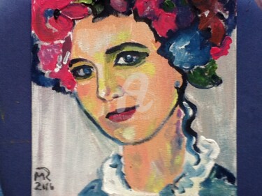 Painting titled "Portrait" by Rodica, Original Artwork