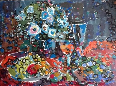 Pintura titulada "Flowers" por Rodica, Obra de arte original, Oleo