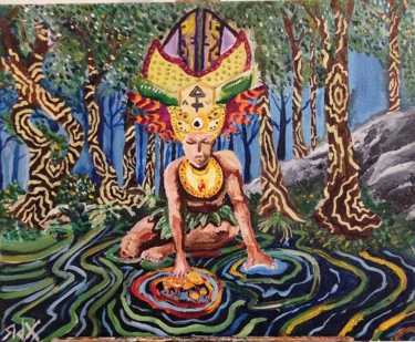 Peinture intitulée "A viagem da índia" par Rodolfo Contarato, Œuvre d'art originale, Huile