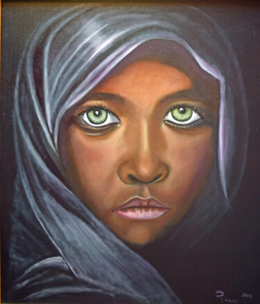 Painting titled "ISABEL" by Rodolfo Rivera, Original Artwork, Oil