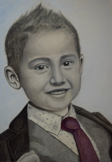 Картина под названием "DIEGO" - Rodolfo Rivera, Подлинное произведение искусства, Масло