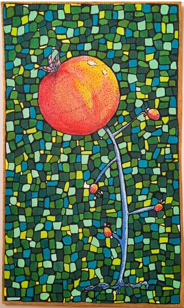 Rysunek zatytułowany „Mr pomme” autorstwa Rod, Oryginalna praca, Atrament