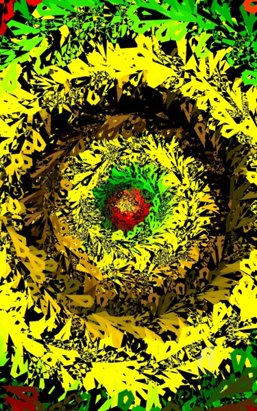 Digitale Kunst mit dem Titel "Wreath" von Rüdiger Lehmann, Original-Kunstwerk, Digitale Malerei