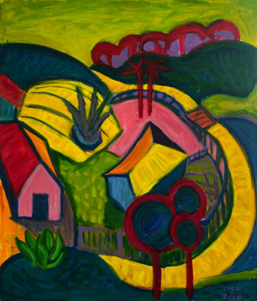 Pintura intitulada "Chácara depois da c…" por Rodrigo Brasil, Obras de arte originais, Acrílico