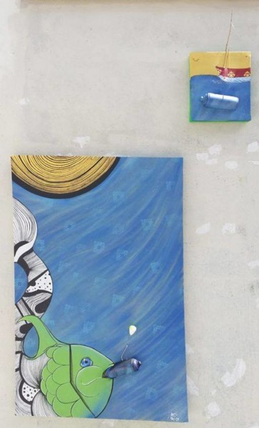 Pintura intitulada "Mergulho." por Rodrigo Fulaneto, Obras de arte originais, Acrílico
