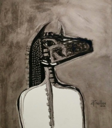 Pintura titulada "Minotauro" por Rodrigo Guillen, Obra de arte original, Oleo