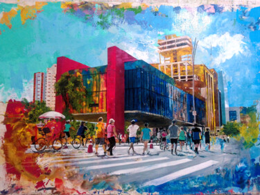 Schilderij getiteld "Painting Acrylic Ma…" door Rodrigo Mariano Da Silva Barbosa, Origineel Kunstwerk, Acryl