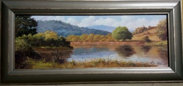 Pintura intitulada "Lago sossego / Quie…" por Clóvis Pescio, Obras de arte originais, Óleo