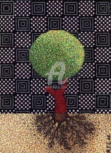 Painting titled "árvore-04" by Rodrigo Ferrario, Original Artwork