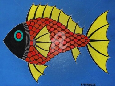 Painting titled "peixe-11" by Rodrigo Ferrario, Original Artwork