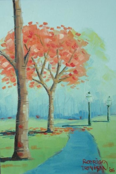 Pintura intitulada "Parque Barigui" por Rodrigo Trevisan, Obras de arte originais