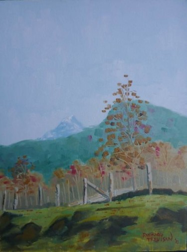 Pintura intitulada "Outono" por Rodrigo Trevisan, Obras de arte originais, Óleo