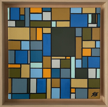 Painting titled "ColorBlender #4" by Rodrod, Original Artwork, Acrylic Mounted on Wood Stretcher frame